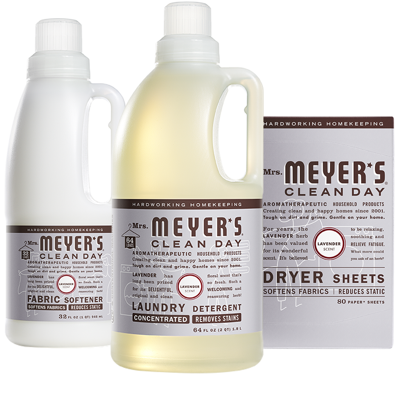 Mrs. Meyers Lavender Laundry Set - for Convenient Laundry Care