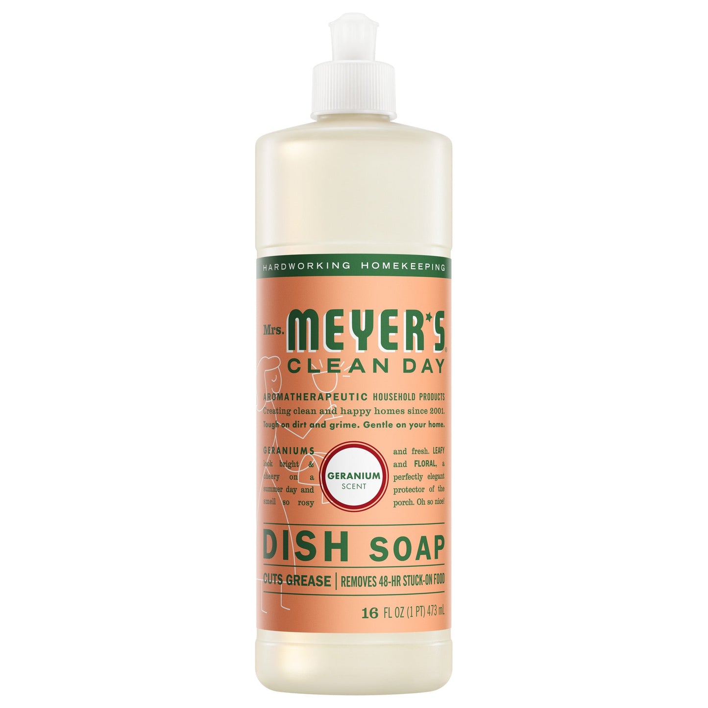 Mrs. Meyers Geranium Dish Soap - for Convenient Dishwashing
