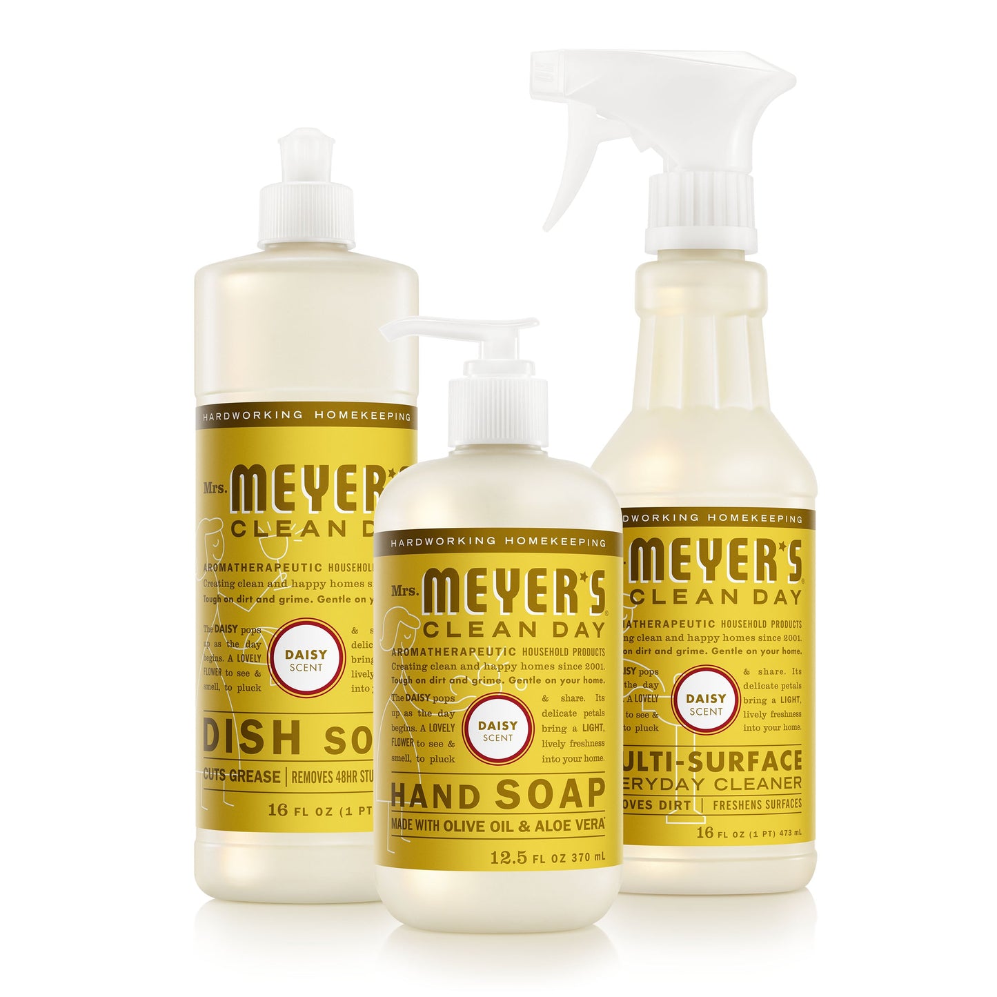 Mrs. Meyers Daisy Kitchen Basics Set - for Convenient Hand Care