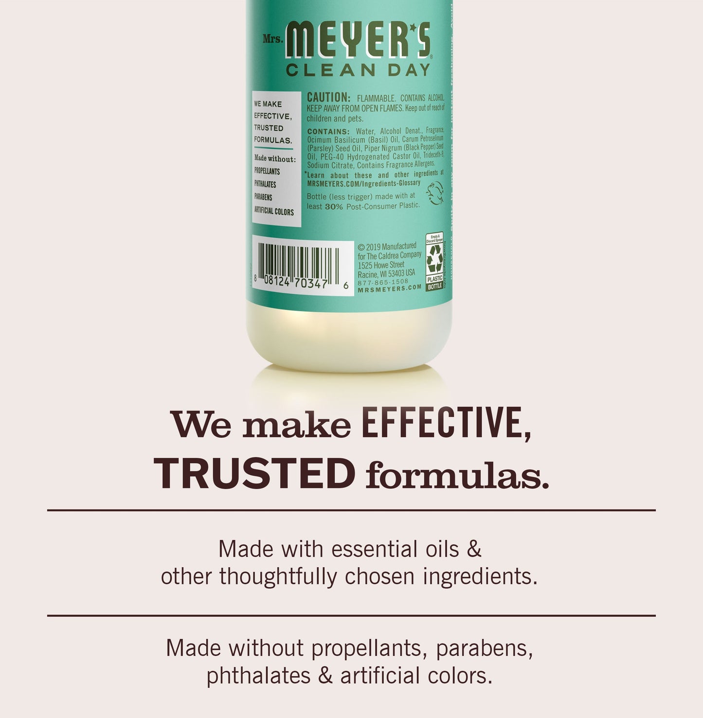 Mrs. Meyers Basil Room Freshener - for Convenient Home Fragrance
