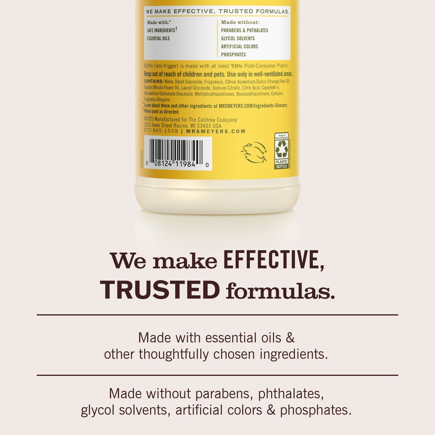 Mrs. Meyers Dandelion Multi - Surface Everyday Cleaner - for Convenient Home Cleaning