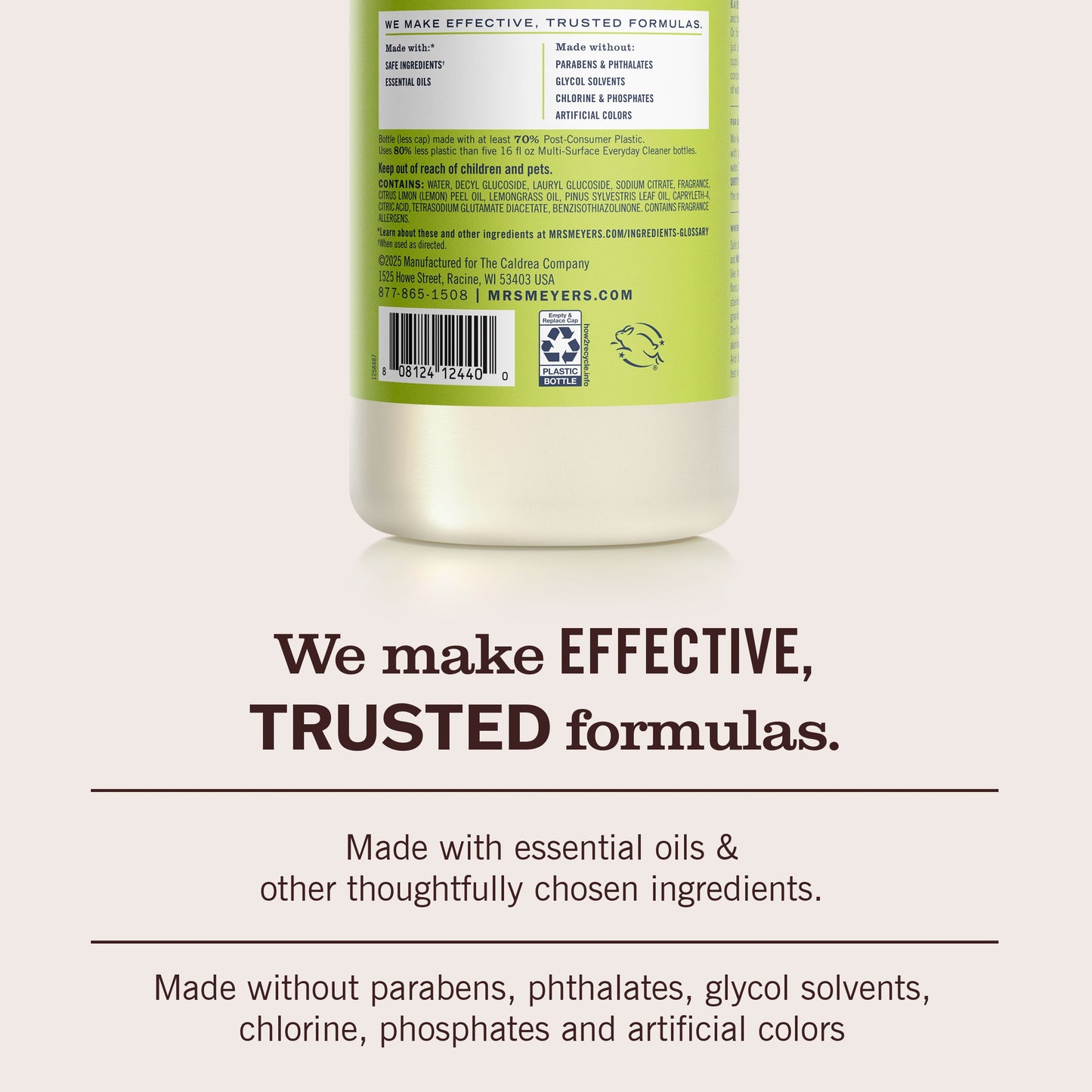Mrs. Meyers Lemon Verbena Multi - Surface Concentrate - for Convenient Easy Refilling