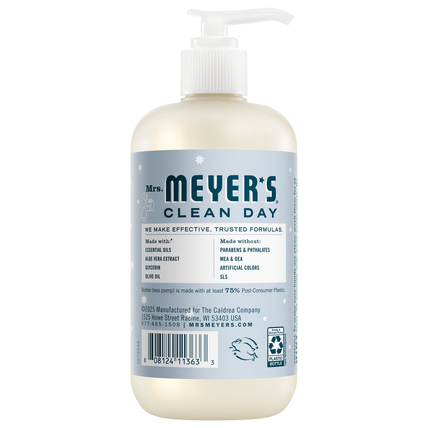 Mrs. Meyers Snowdrop Liquid Hand Soap 3 - count Bundle - for Convenient Hand Care