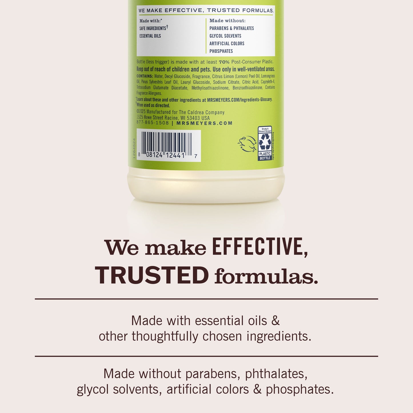 Mrs. Meyers Lemon Verbena Multi - Surface Everyday Cleaner - for Convenient Home Cleaning