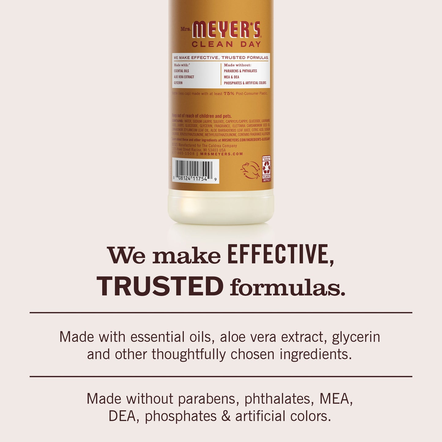 Mrs. Meyers Apple Cider Dish Soap 3 - count bundle - for Convenient Dishwashing