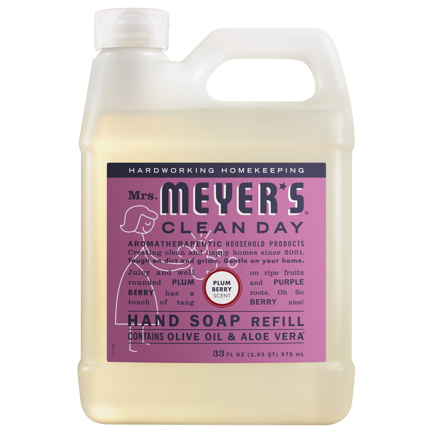 Mrs. Meyers Plum Berry Liquid Hand Soap Refill - for Convenient Hand Care