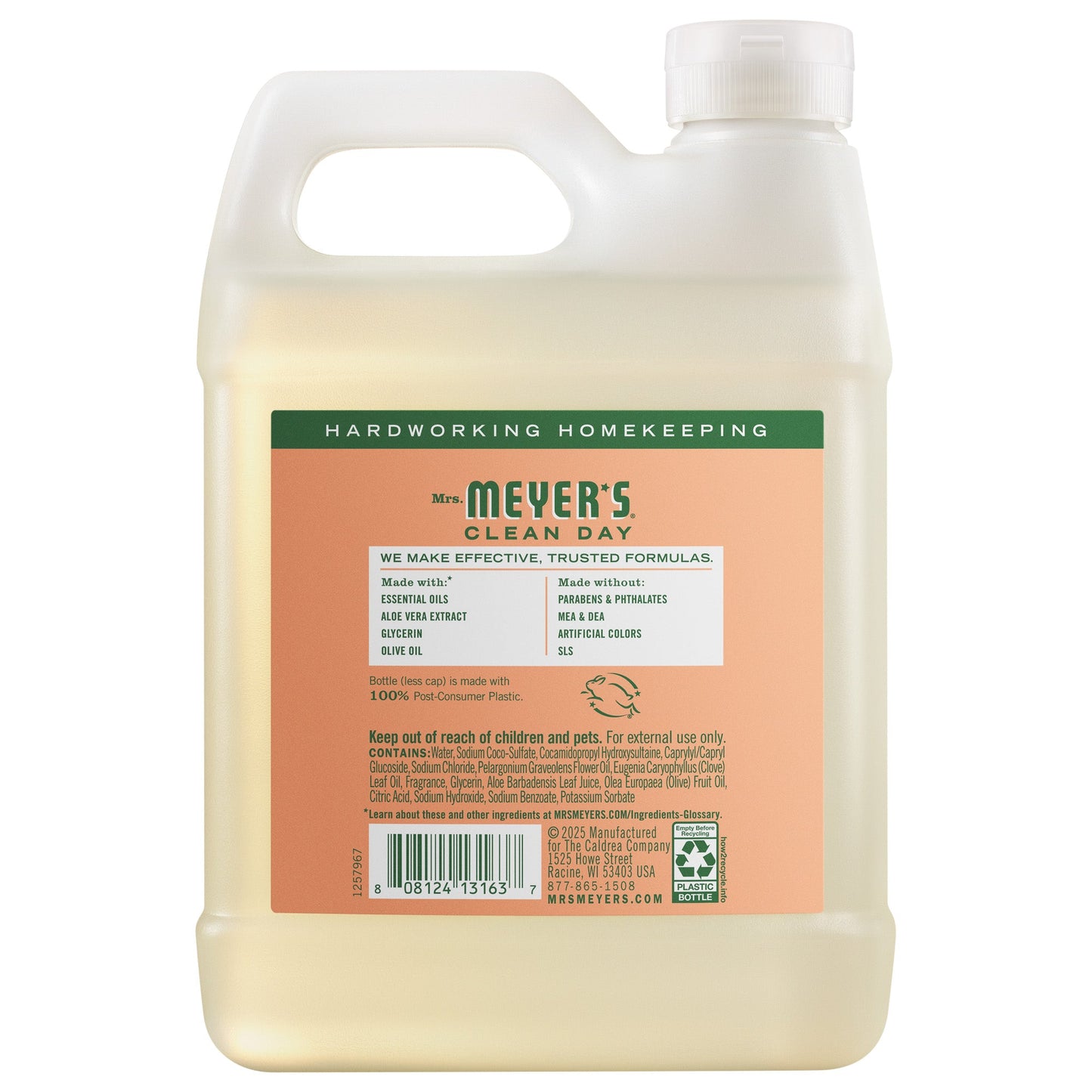 Mrs. Meyers Geranium Liquid Hand Soap Refill - for Convenient Hand Care