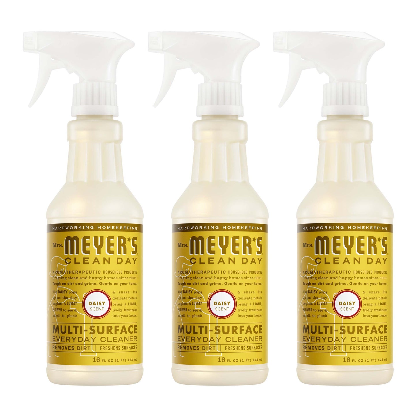 Mrs. Meyers Daisy Multi - Surface Everyday Cleaner 3 - count Bundle - for Convenient Coordinated Home Care