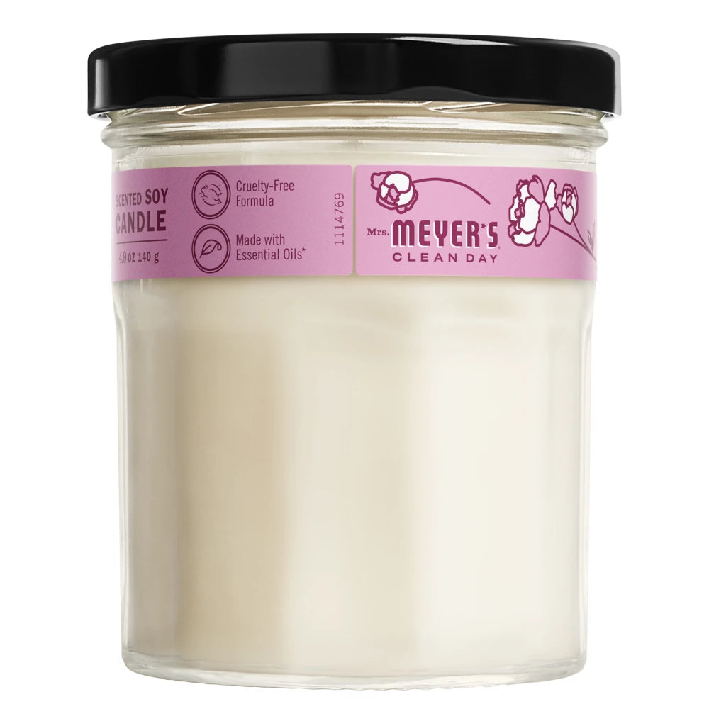Mrs. Meyers Peony Soy Candle Small - for Convenient Home Fragrance