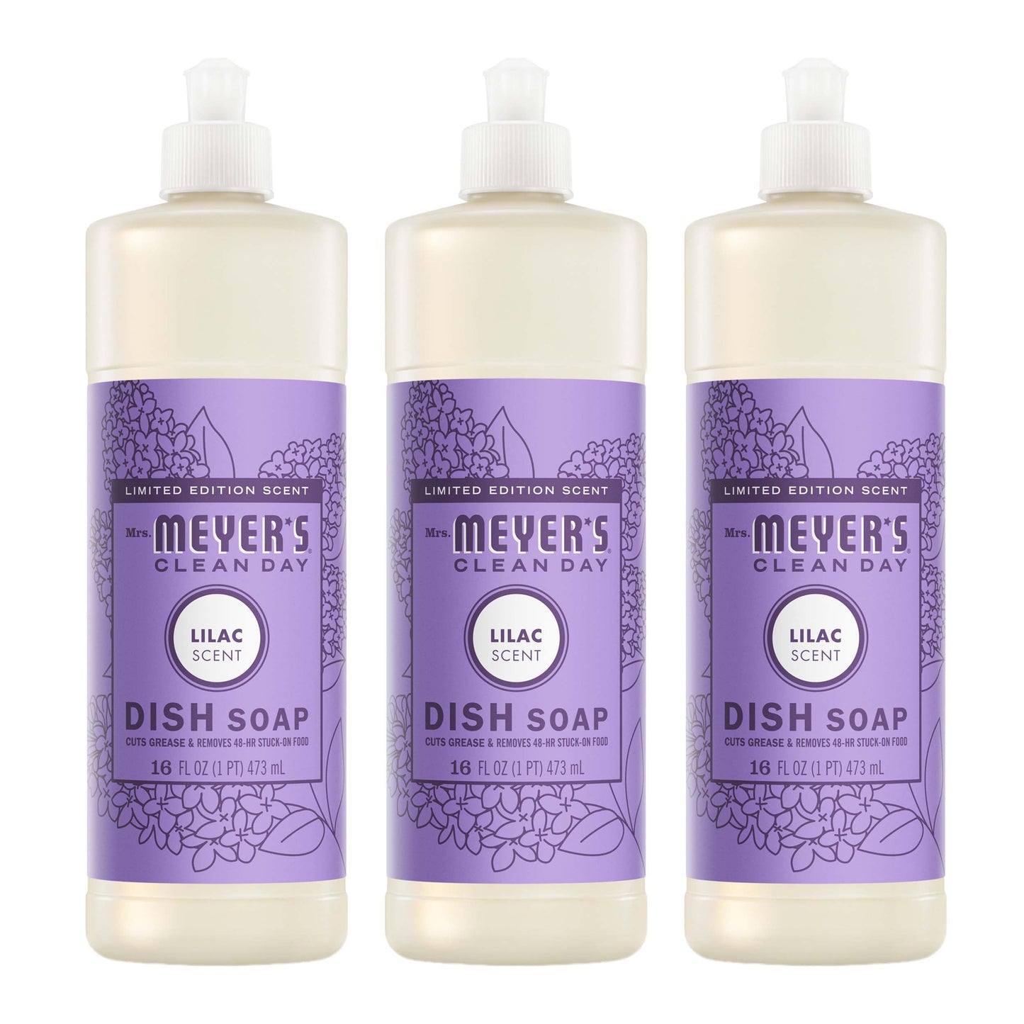 Mrs. Meyers Lilac Dish Soap 3 - count bundle - for Convenient Dishwashing