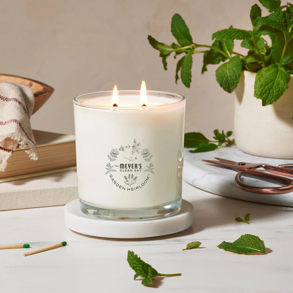 Mrs. Meyers Wild Mint Garden Heirloom Candle - for Convenient Home Fragrance