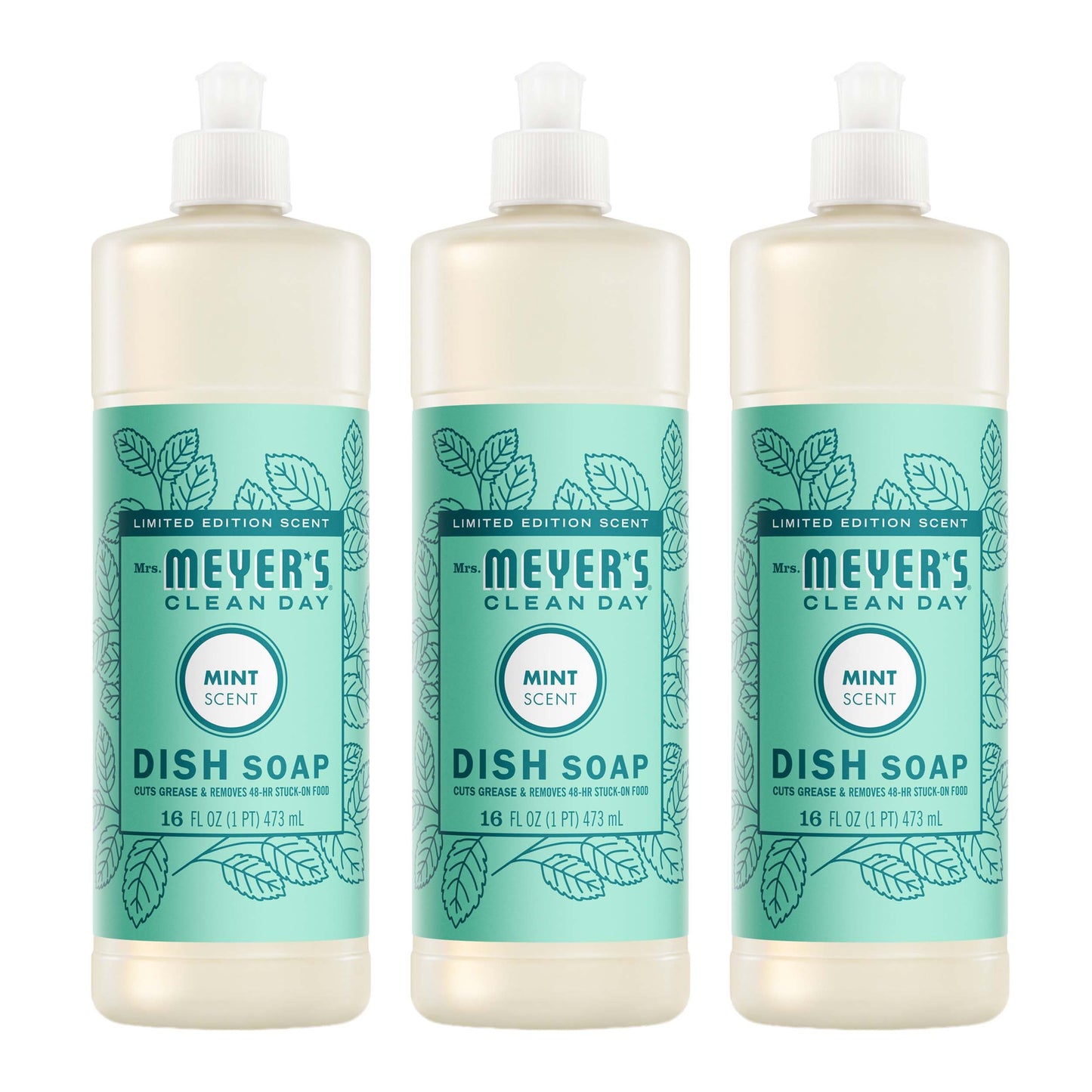 Mrs. Meyers Mint Dish Soap 3 - count bundle - for Convenient Dishwashing