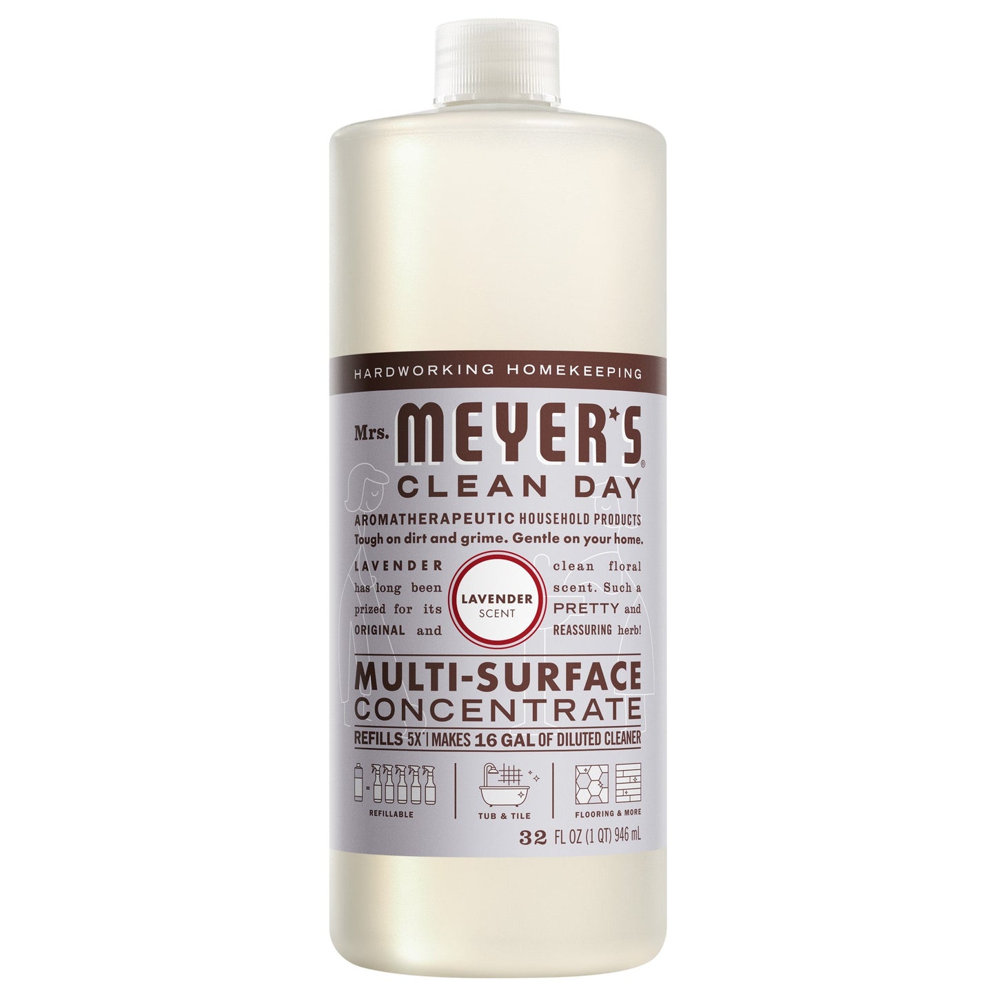 Mrs. Meyers Lavender Multi - Surface Concentrate - for Convenient Easy Refilling