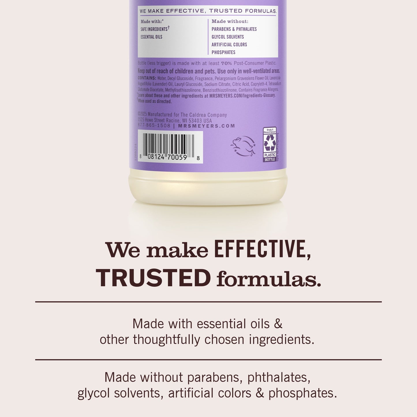 Mrs. Meyers Lilac Multi - Surface Everyday Cleaner 3 - count Bundle - for Convenient Coordinated Home Care