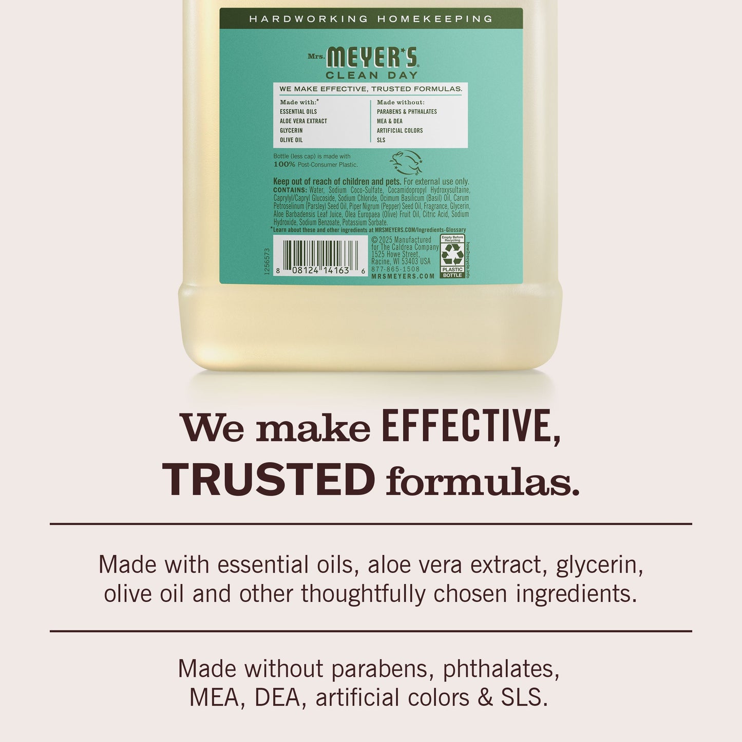 Mrs. Meyers Basil Liquid Hand Soap Refill - for Convenient Hand Care