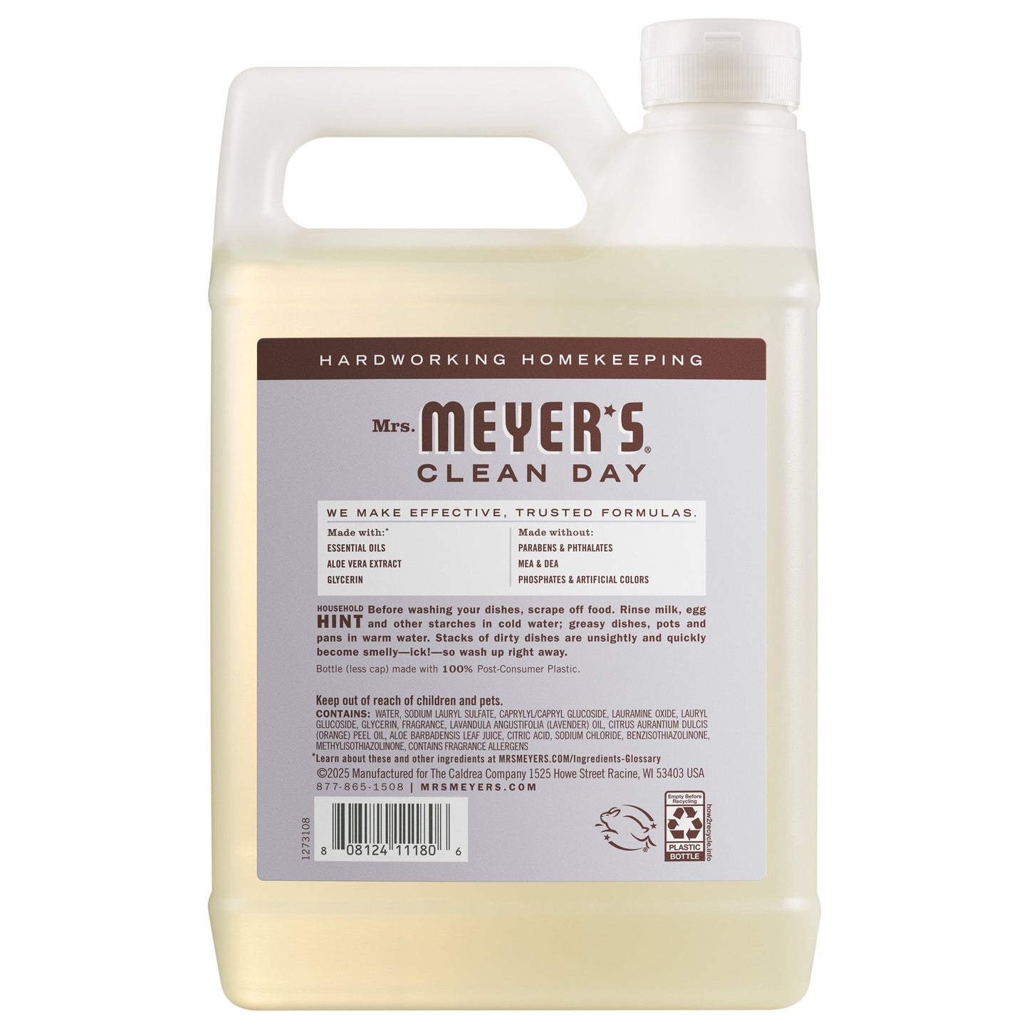 Mrs. Meyers Lavender Dish Soap Refill - for Convenient Dishwashing