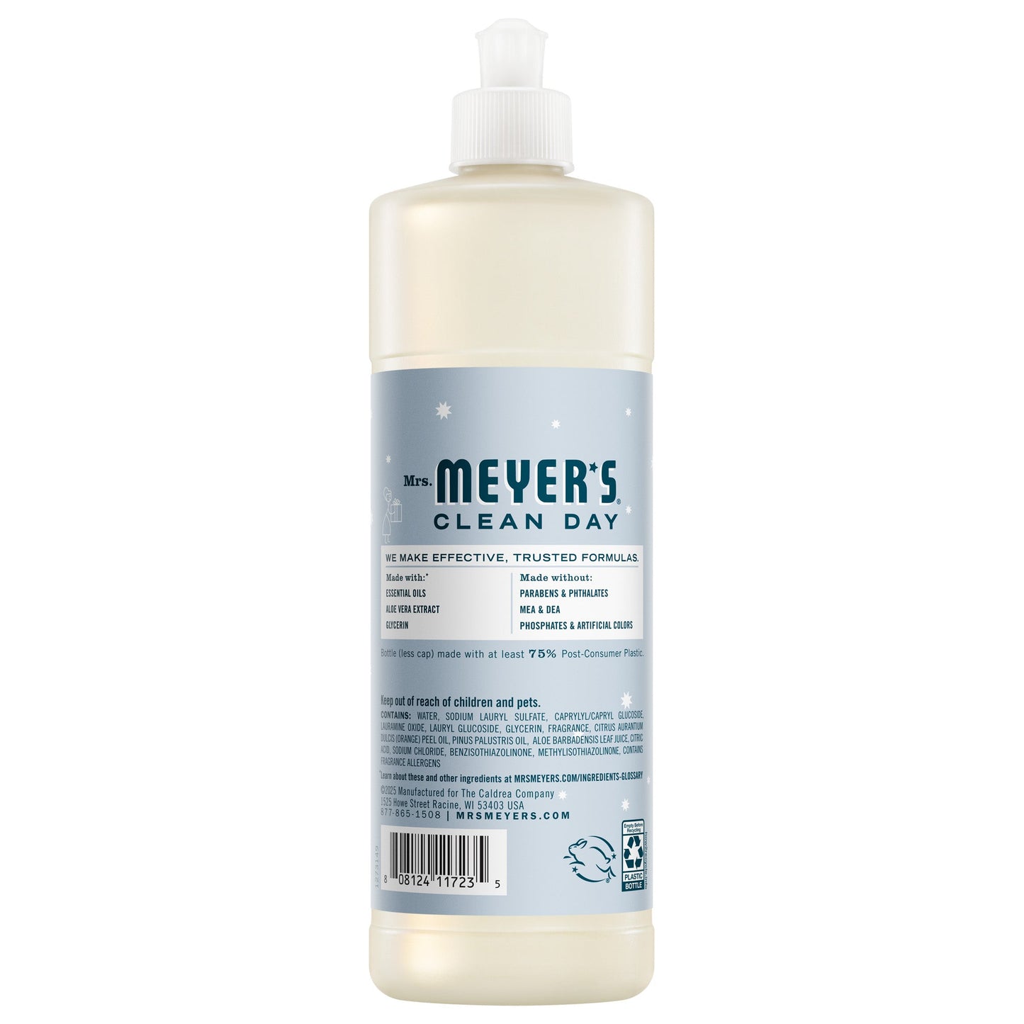 Mrs. Meyers Snowdrop Dish Soap 3 - count bundle - for Convenient Dishwashing