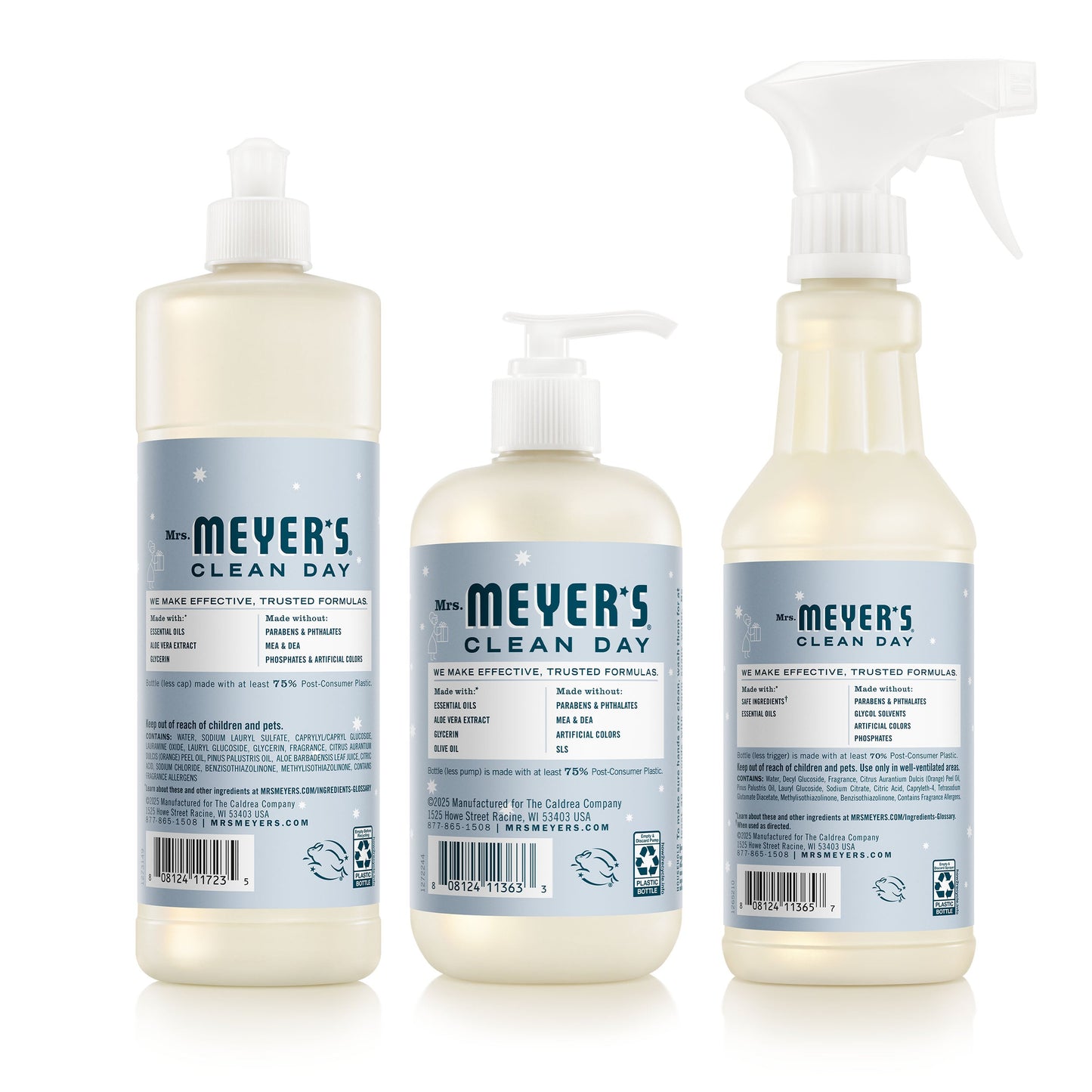 Mrs. Meyers Snowdrop Kitchen Basics Set - for Convenient Hand Care