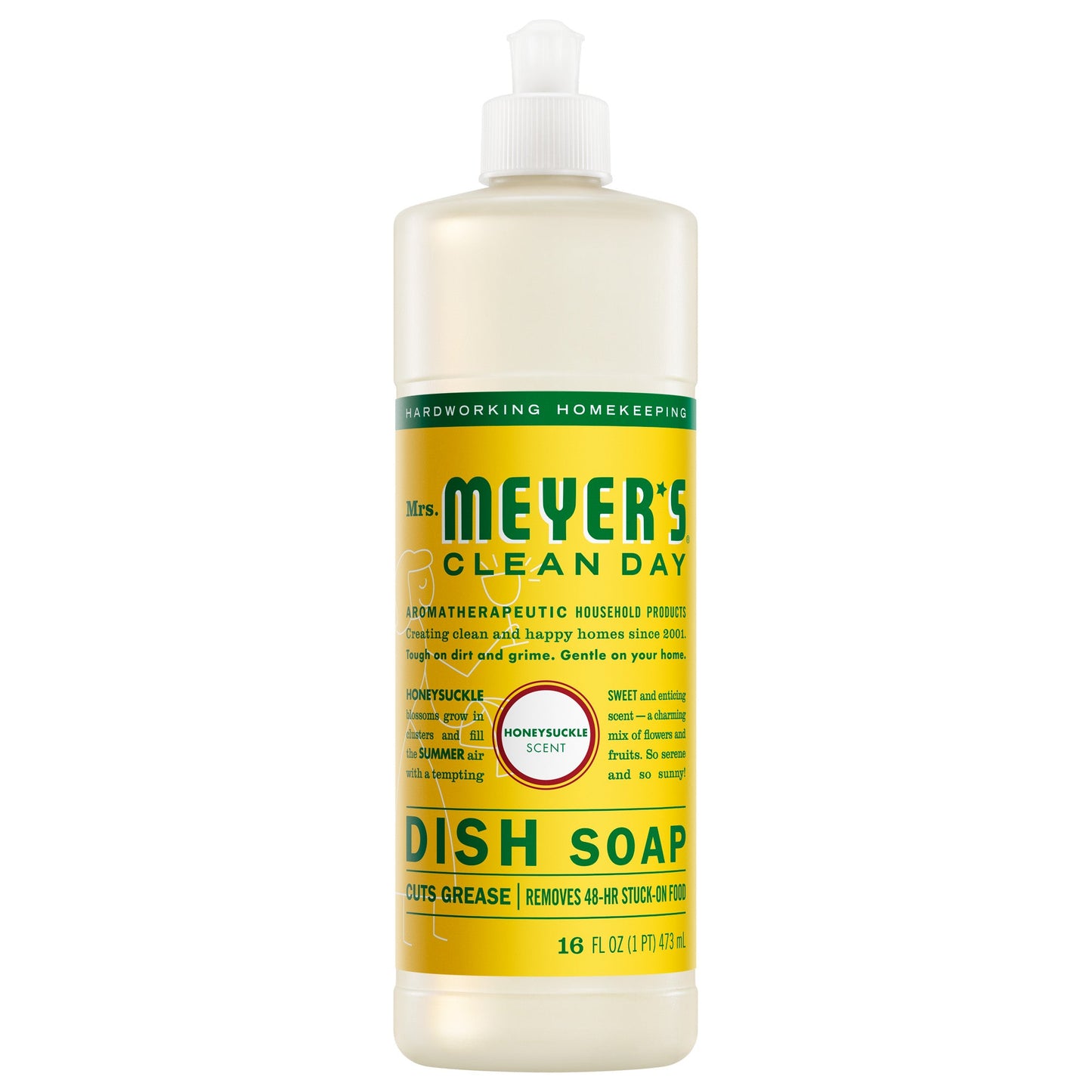 Mrs. Meyers Honeysuckle Dish Soap - for Convenient Dishwashing