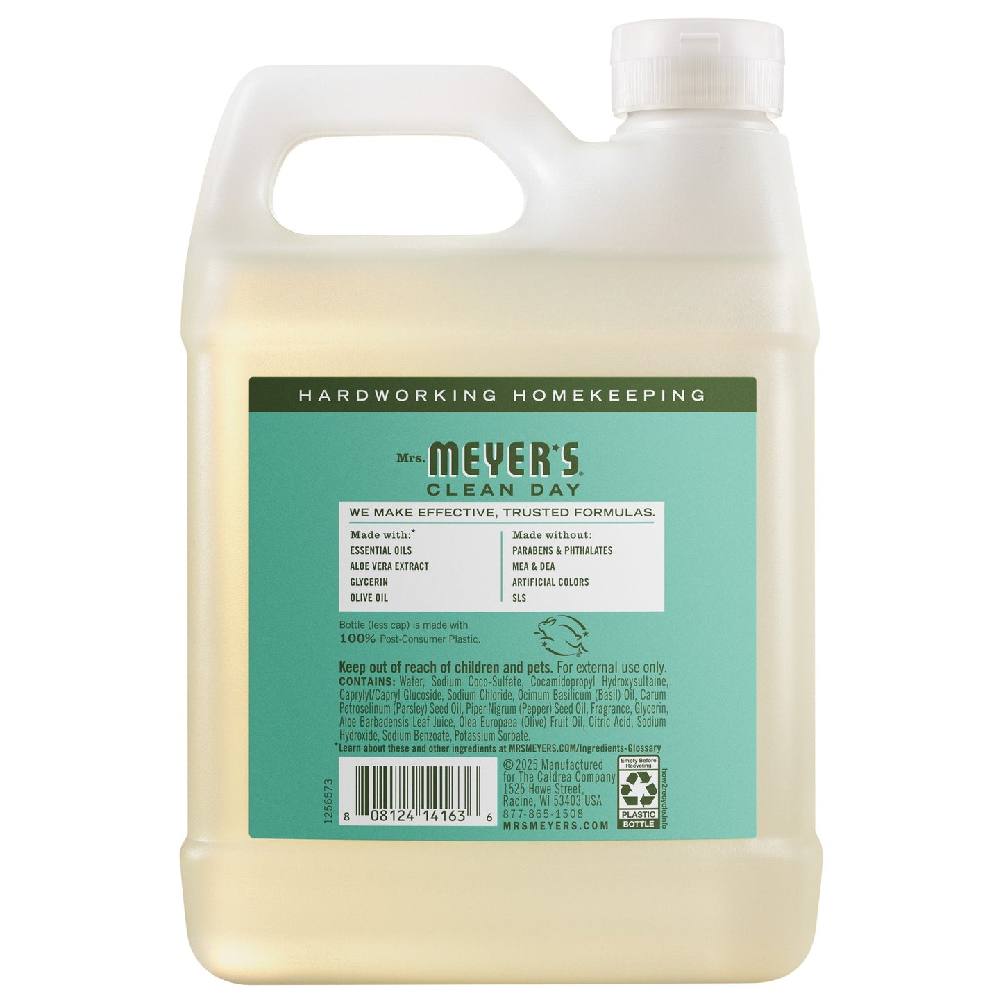 Mrs. Meyers Basil Liquid Hand Soap Refill - for Convenient Hand Care