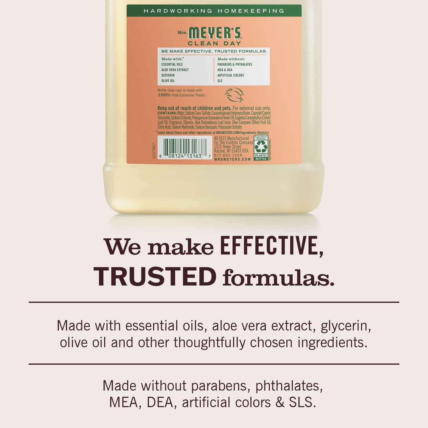 Mrs. Meyers Geranium Liquid Hand Soap Refill - for Convenient Hand Care