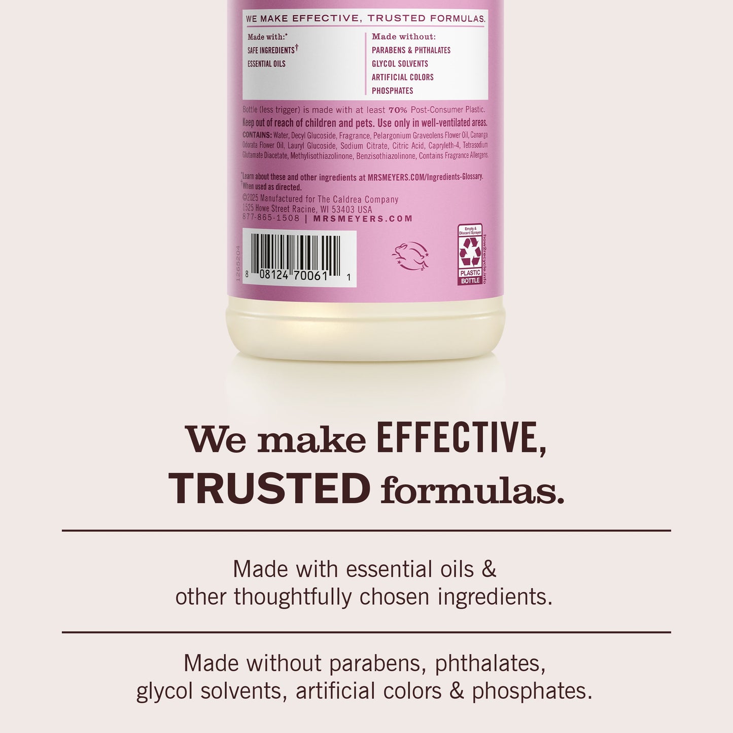 Mrs. Meyers Peony Multi - Surface Everyday Cleaner - for Convenient Home Cleaning